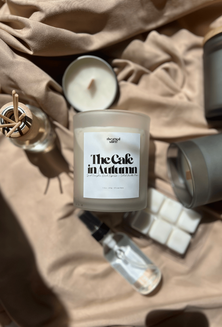 The Café in Autumn | Pumpkin Spice Latte Candle & Home Fragrance – Creepy vs. Cozy Collection