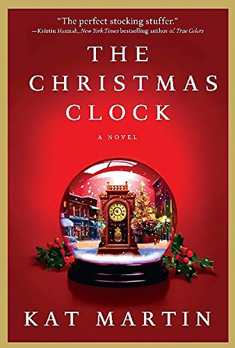 Book cover of 'The Christmas Clock' by Kat Martin with a festive design.