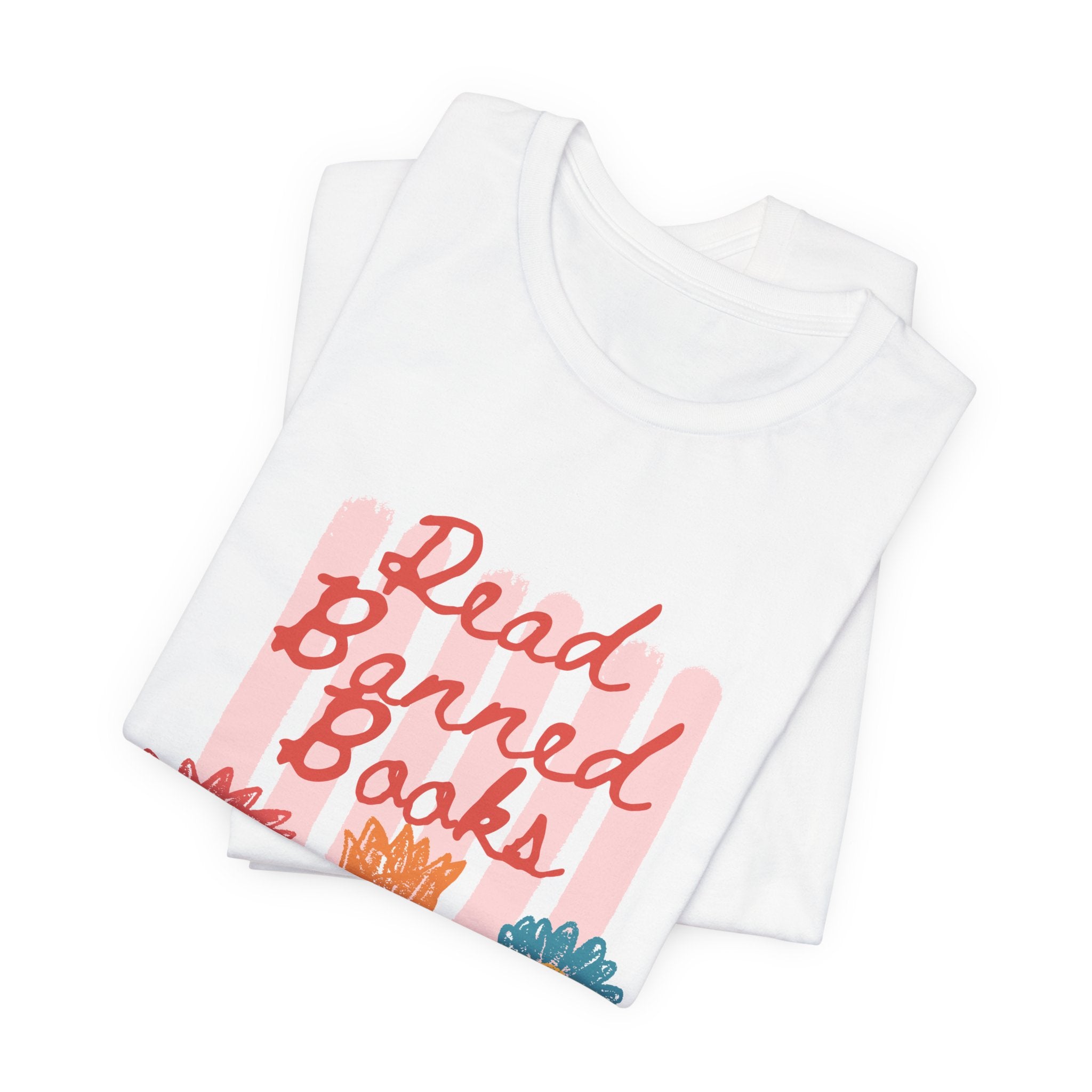 Read Banned Books T-Shirt | Retro Floral Graphic Tee for Book Lovers