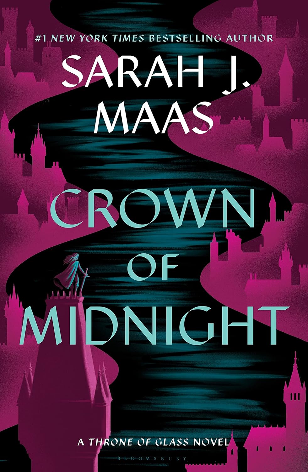 Book cover of 'Crown of Midnight' by Sarah J. Maas with purple and black design.