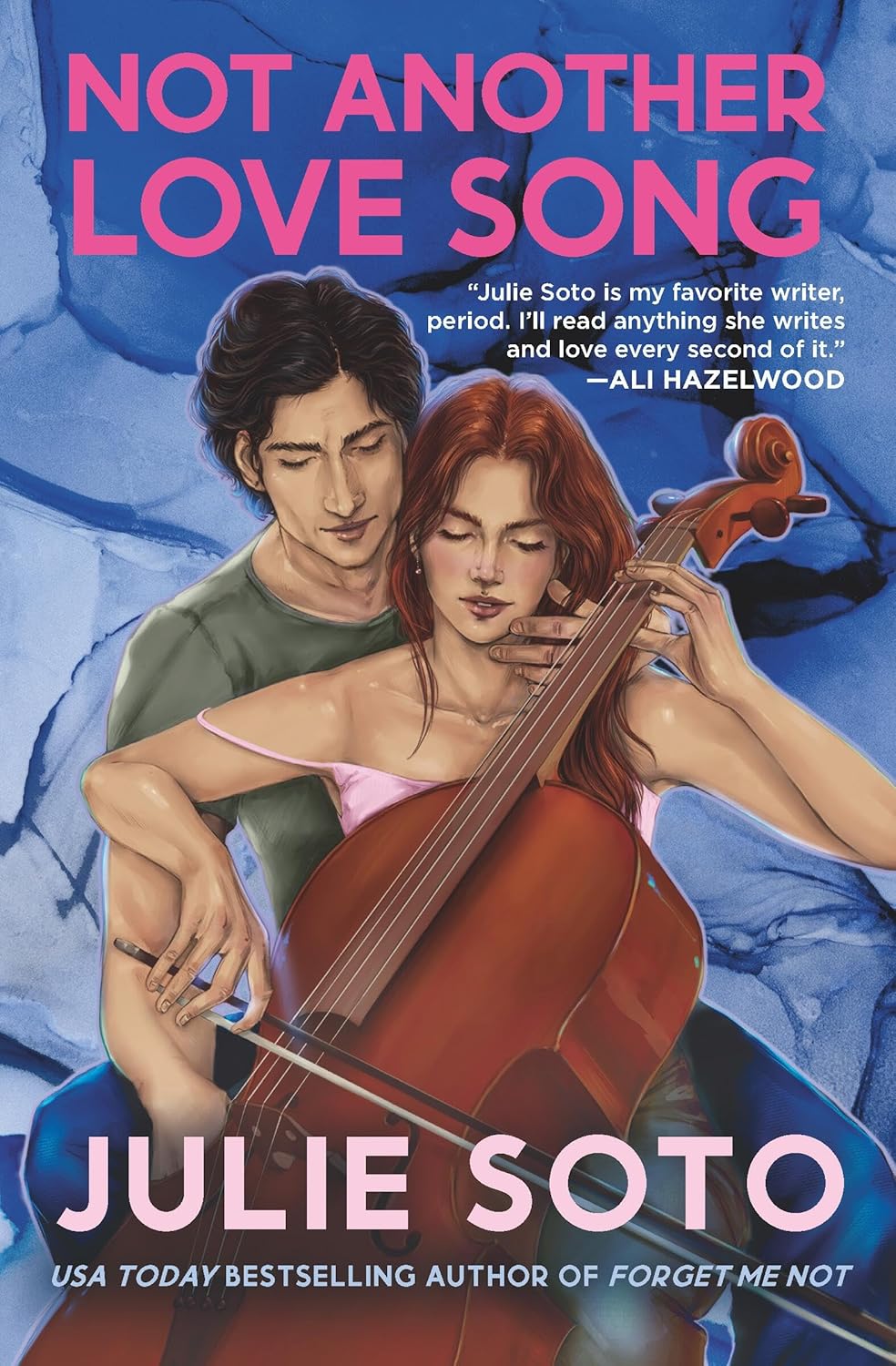 Book cover of 'Not Another Love Song' by Julie Soto featuring a couple playing cello.