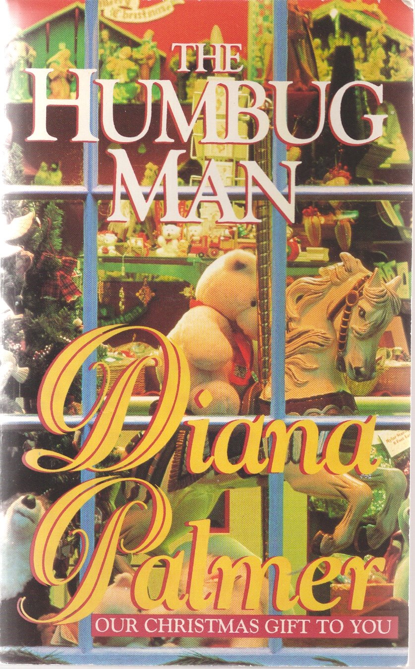 Book cover of 'The Humbug Man' by Diana Palmer with Christmas-themed imagery.