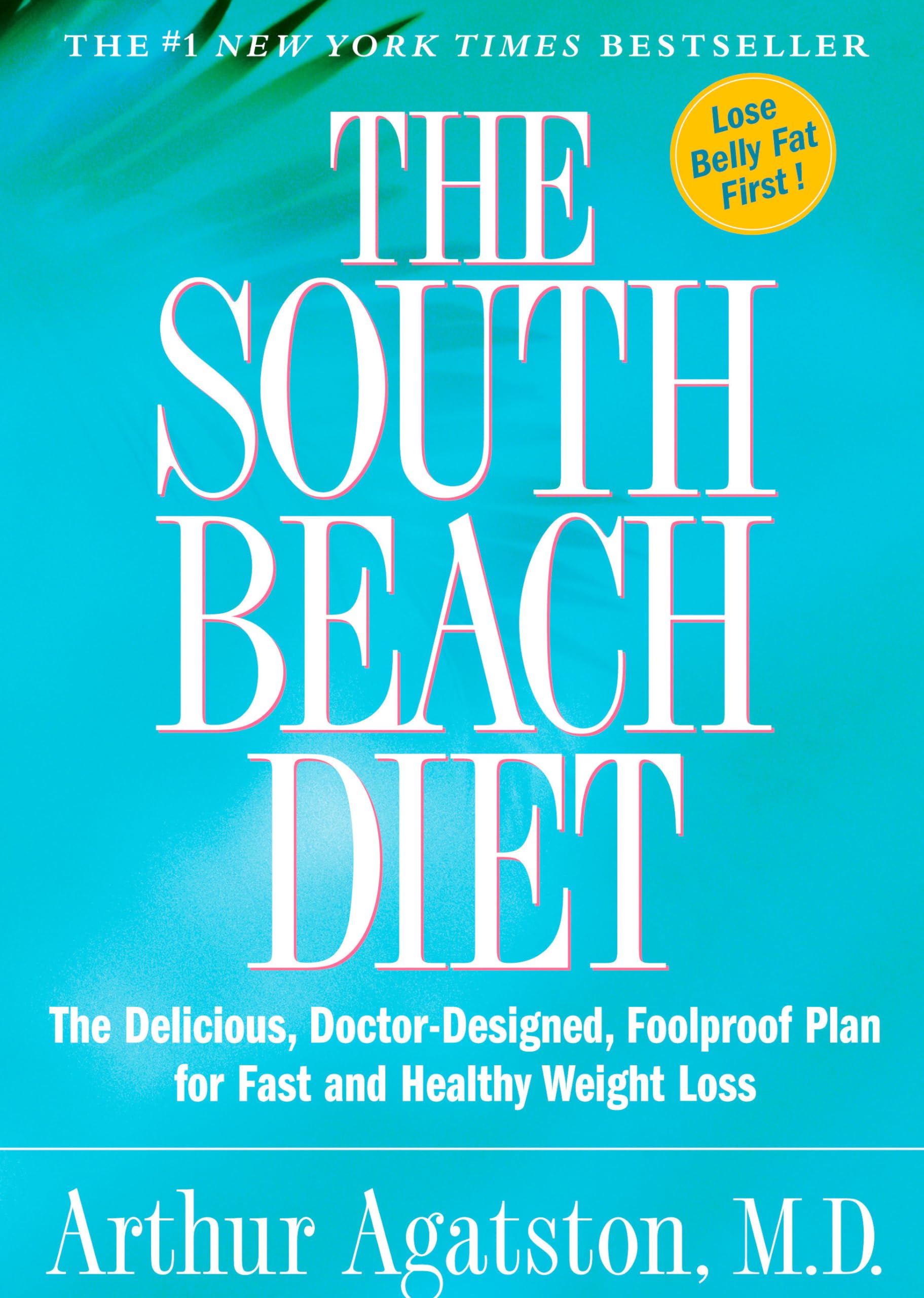 Book cover of 'The South Beach Diet' with a blue background and white text.