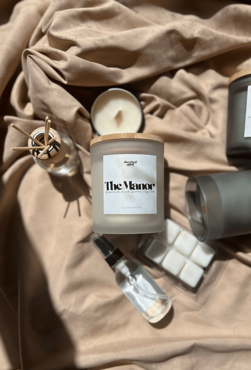 The Manor Candle & Home Fragrance | Dark Academia Leather, Oak & Apple – Creepy vs. Cozy Collection