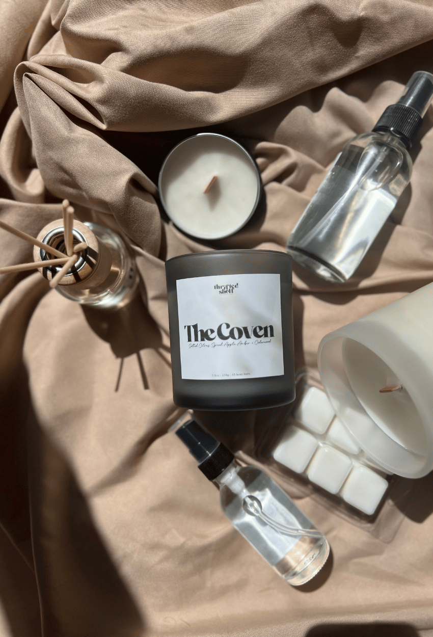 The Coven | Witchy Candle & Home Fragrance (Spiced Apple, Amber & Smoke) – Creepy vs. Cozy Collection