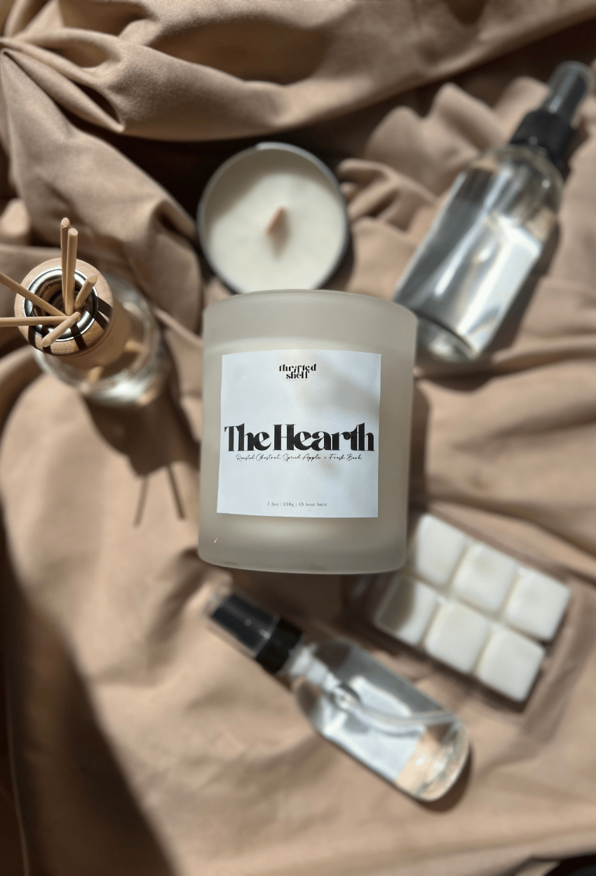 The Hearth | Roasted Chestnut & Cinnamon Candle + Home Fragrance – Creepy vs. Cozy Collection