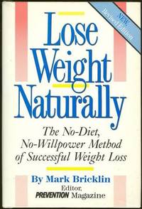 Book cover of 'Lose Weight Naturally' by Mark Bricklin with a red and white background.