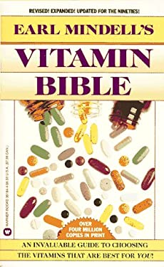 Book cover of 'Earl Mindell's Vitamin Bible' with colorful vitamins on a white background