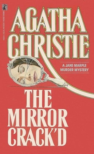 Book cover of 'The Mirror Crack'd' by Agatha Christie with a red background and a mirror image.