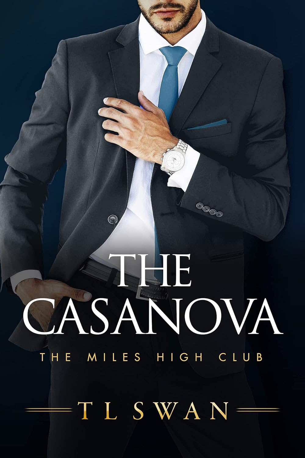 Man in a suit with 'The Casanova' book cover design